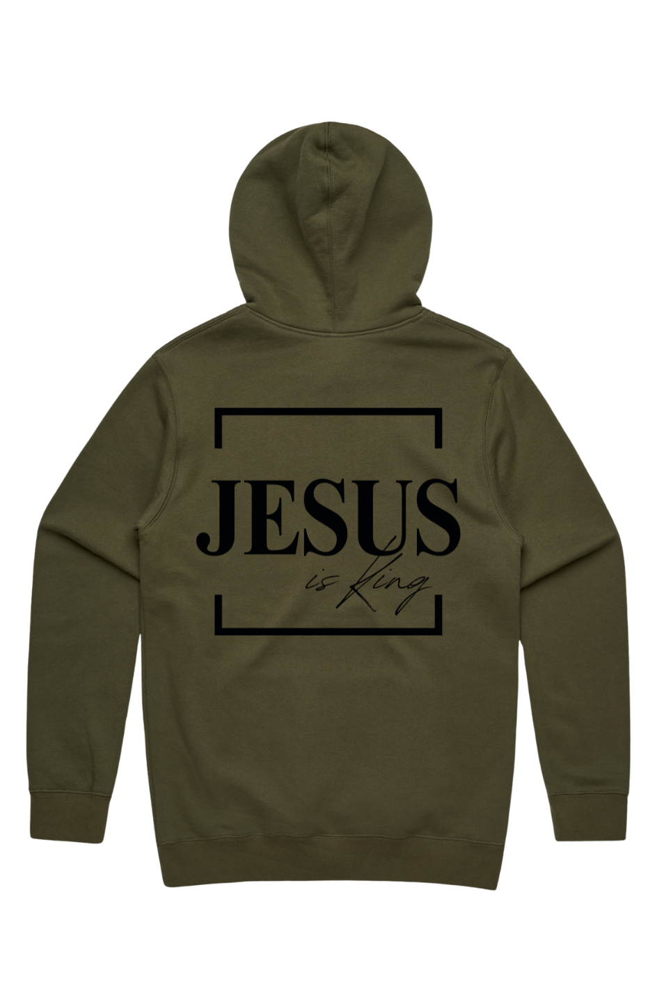 PRO-LUXE PULLOVER HOODIE- OLIVE DRAB [JESUS IS KING]