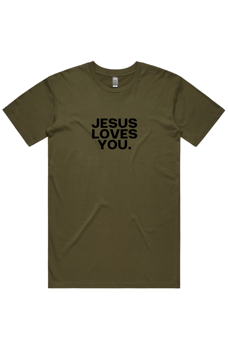 PRO-FORM SIGNATURE TEE- OLIVE DRAB [JESUS LOVES YOU]