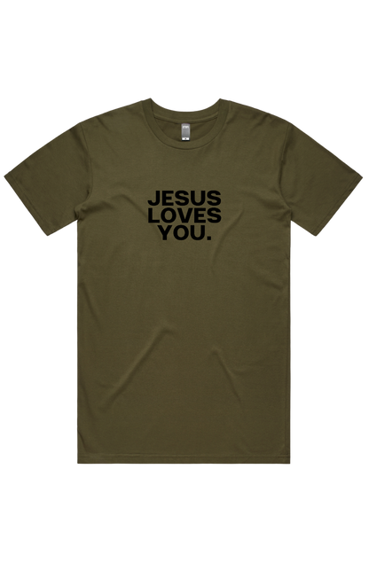 PRO-FORM SIGNATURE TEE- OLIVE DRAB [JESUS LOVES YOU]