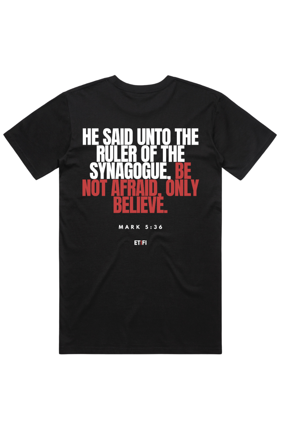 PRO-FORM SIGNATURE TEE- CARBON BLACK [BE NOT AFRAID]