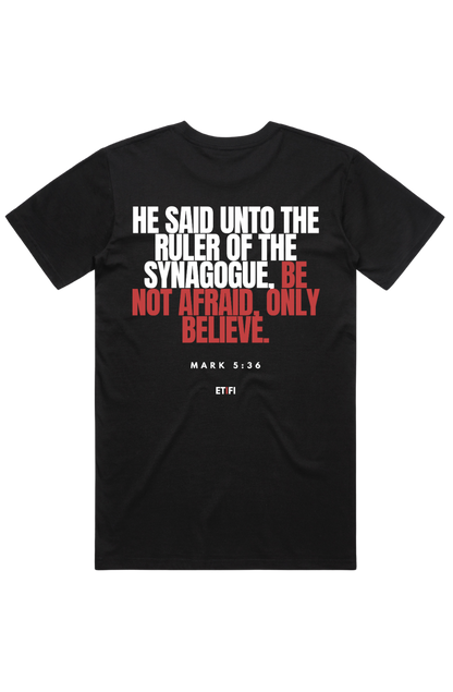 PRO-FORM SIGNATURE TEE- CARBON BLACK [BE NOT AFRAID]