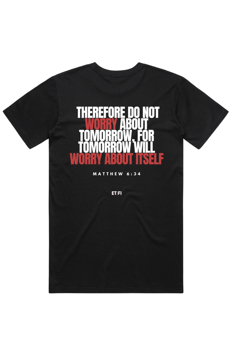PRO-FORM SIGNATURE TEE- CARBON BLACK [BE NOT AFRAID]