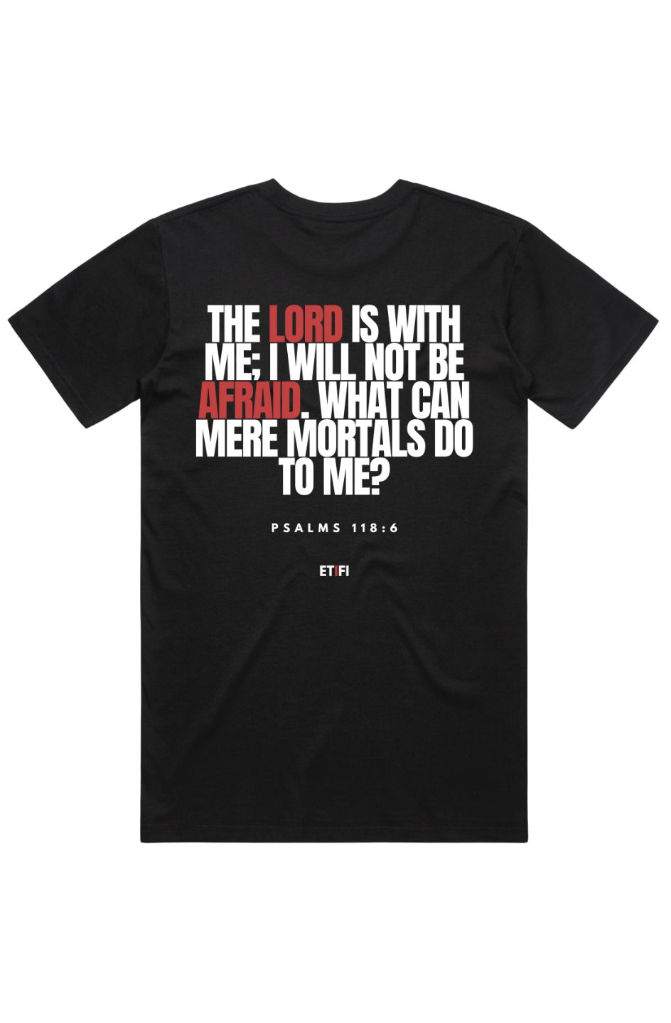 PRO-FORM SIGNATURE TEE- CARBON BLACK [BE NOT AFRAID]
