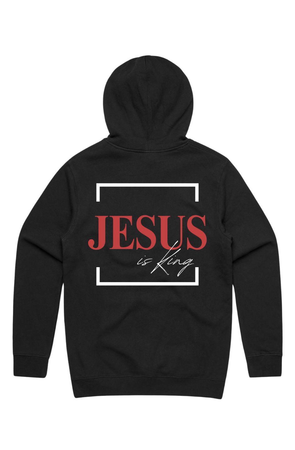 PRO-LUXE PULLOVER HOODIE- CARBON BLACK (RED) [JESUS IS KING]