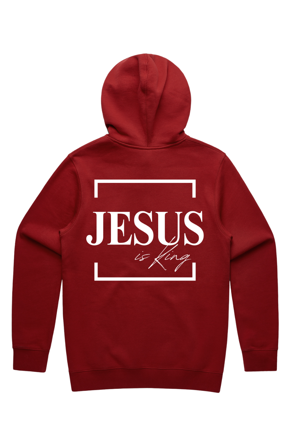 PRO-LUXE PULLOVER HOODIE- CRIMSON [JESUS IS KING]