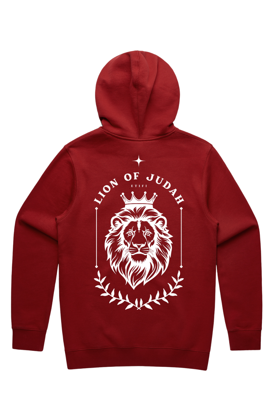 PRO-LUXE PULLOVER HOODIE- CRIMSON [LION OF JUDAH]
