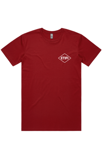 PRO-FORM SIGNATURE TEE- CRIMSON (WHITE) [JESUS IS KING]